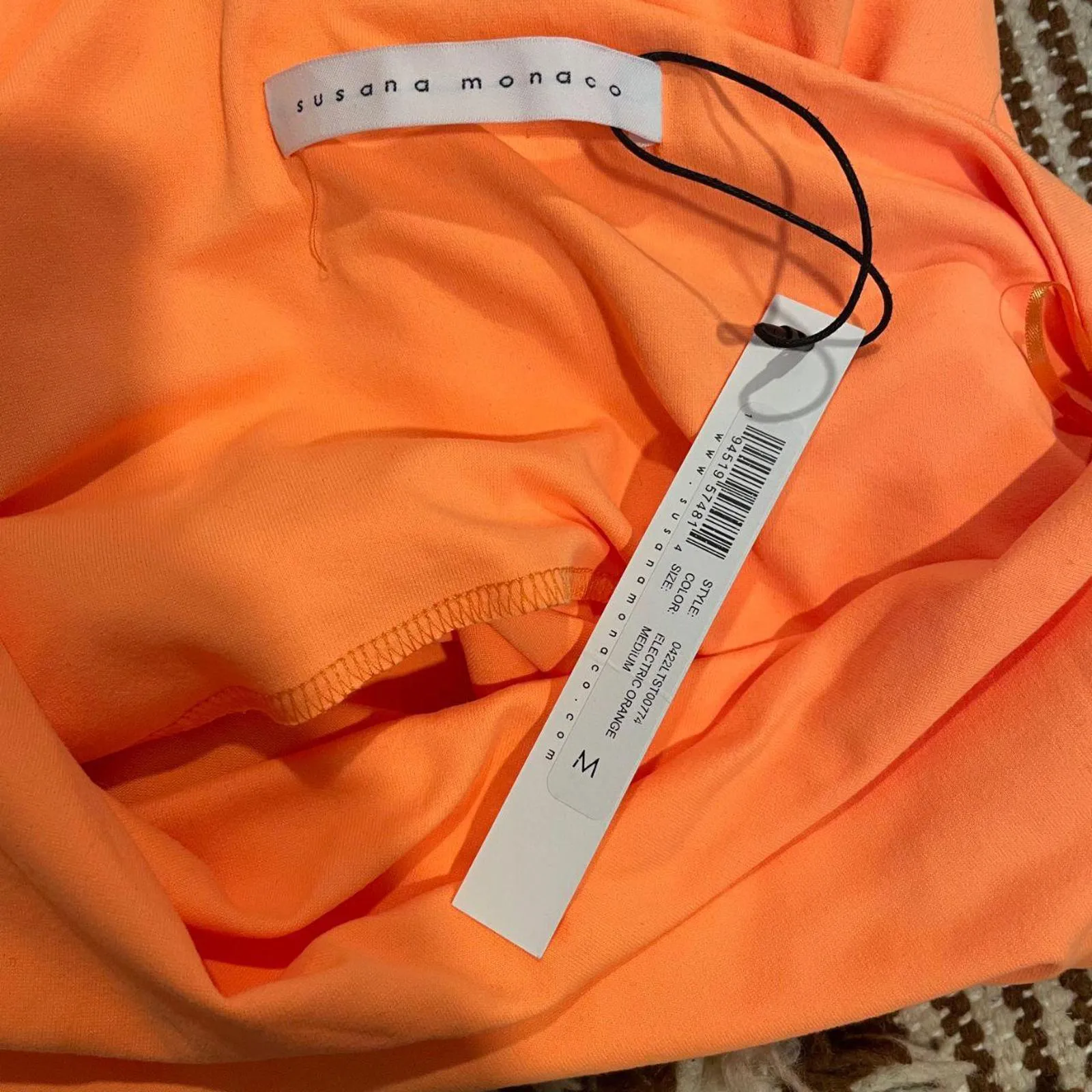 susana monaco one shoulder top. orange size m - Image 5