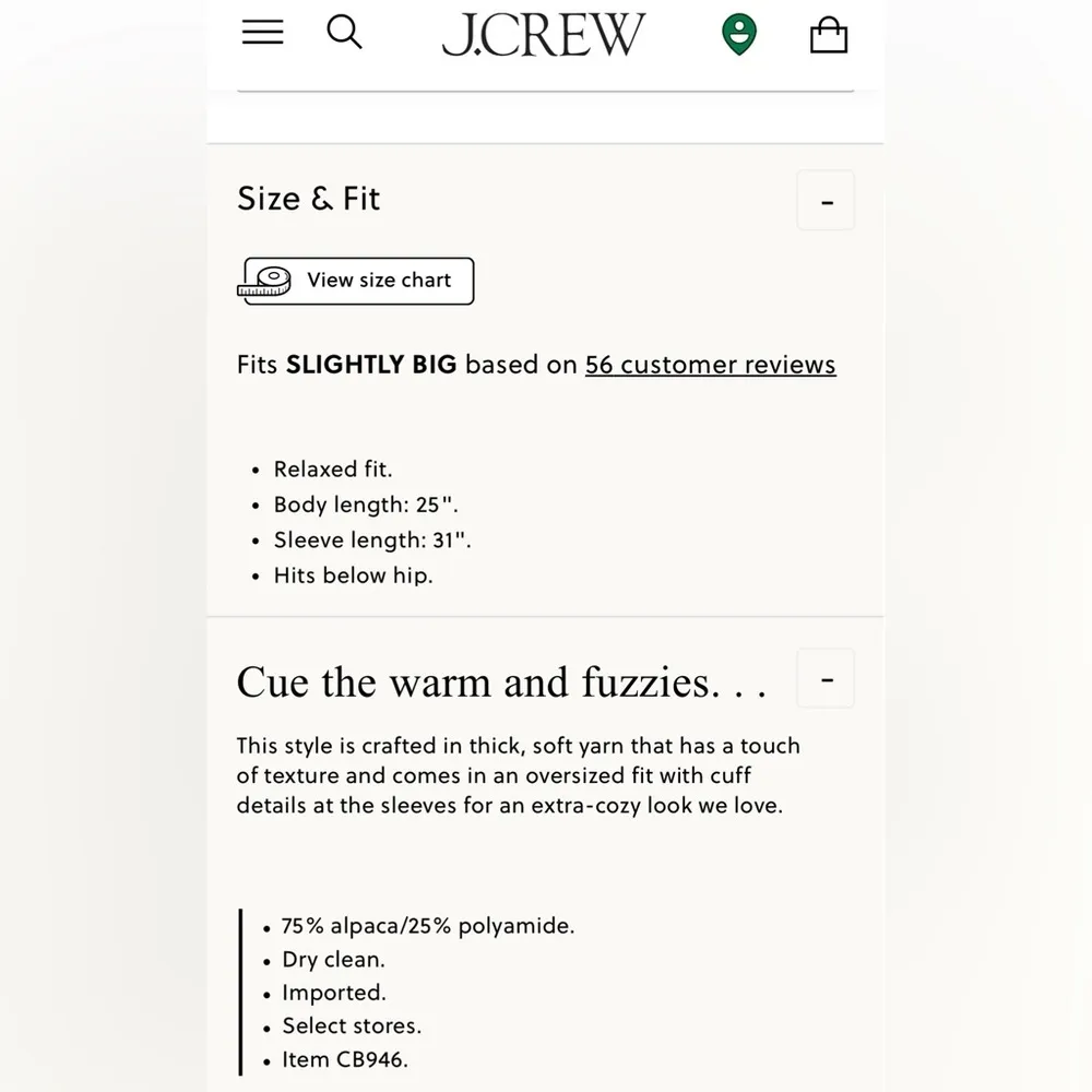 NWT J Crew Size M Cream Cuffed mockneck sweater - Image 3