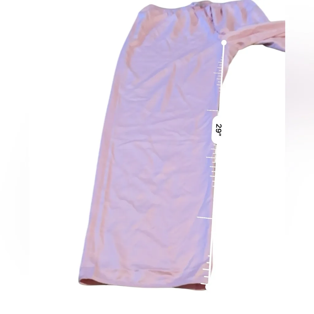 Frederick's of Hollywood Satin Pajama Pants Women's Medium Pink Lounge Sleepwear - Image 7