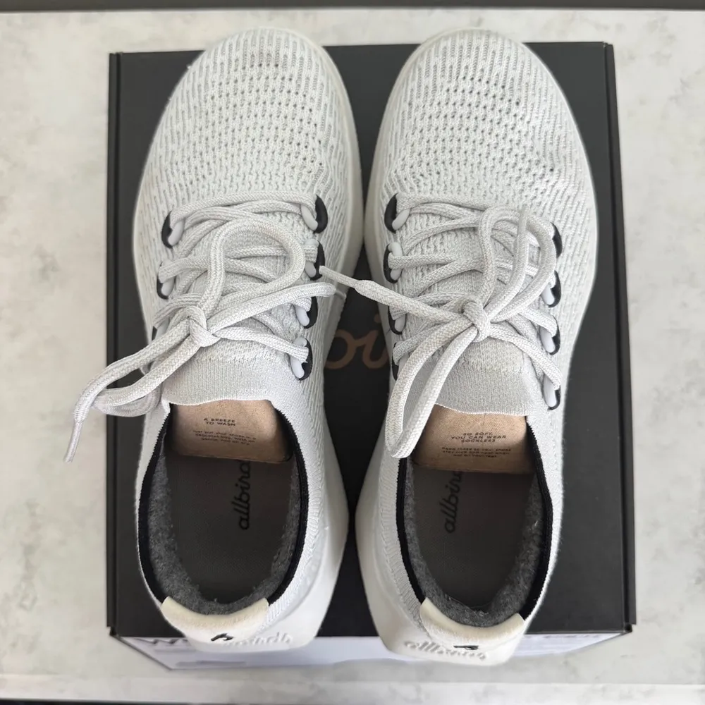 Women's Allbirds Tree Dasher 2 Blizzard White Running Shoes - Size 9 - Image 7