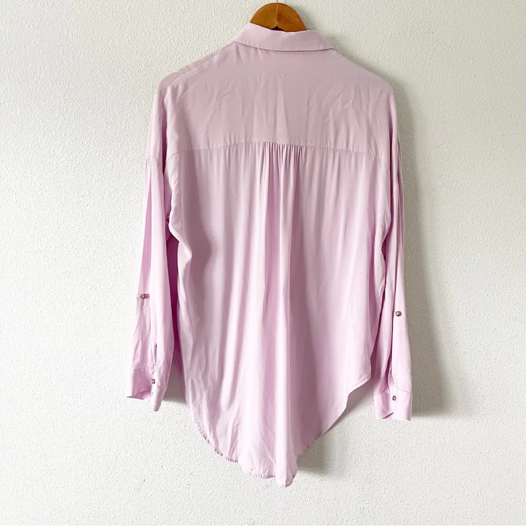 Anthropologie Maeve Sandbridge Tie-Front Button Blouse in Lavender - Image 7