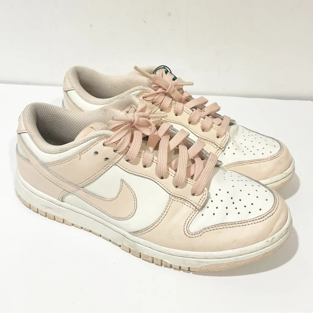 NIKE DUNK LOW USED SIZE 8 WOMEN‎ SAIL ORANGE PEARL WHITE DD1503 102 - Image 3