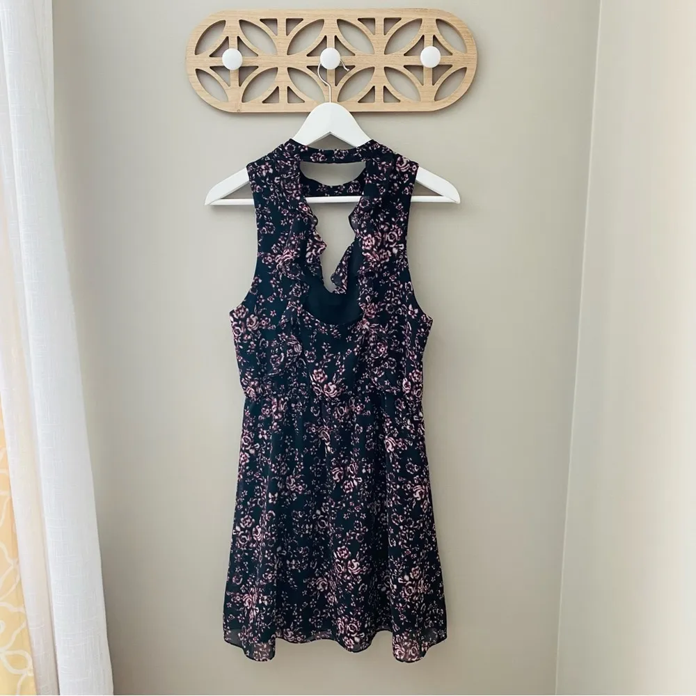 BCBGeneration Floral Dress Black/Purple Sz Small - Image 6