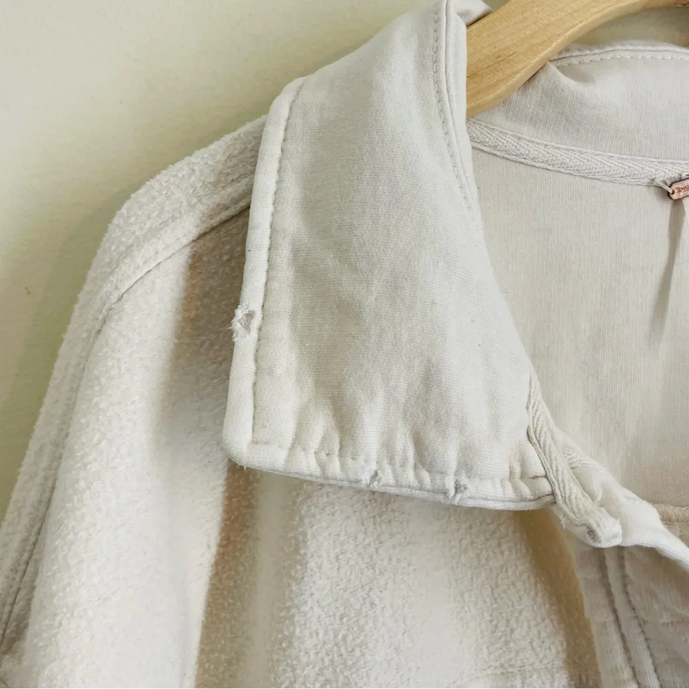 Free People Ruby Cream Button-Up Jacket Shacket size XL - Image 9