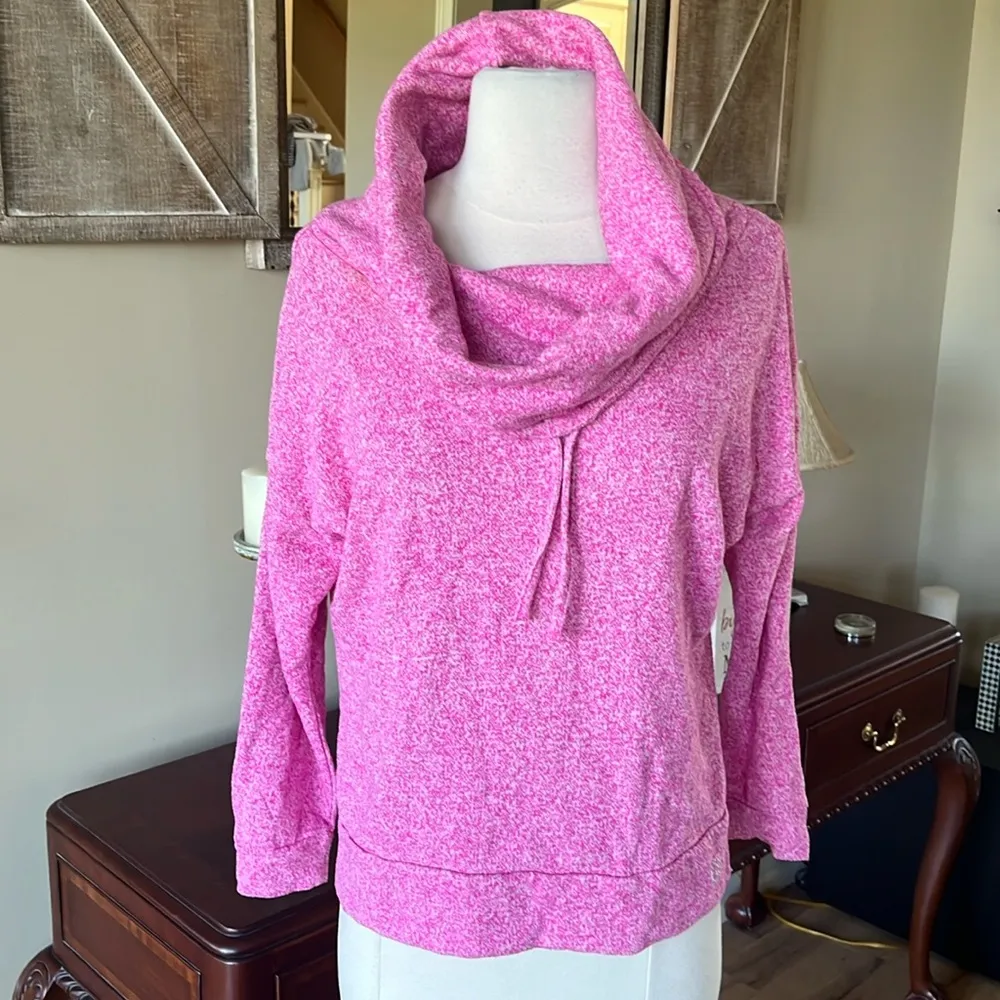 Pullover Pink Drape Neck PM Womens Long Sleeve - Image 4
