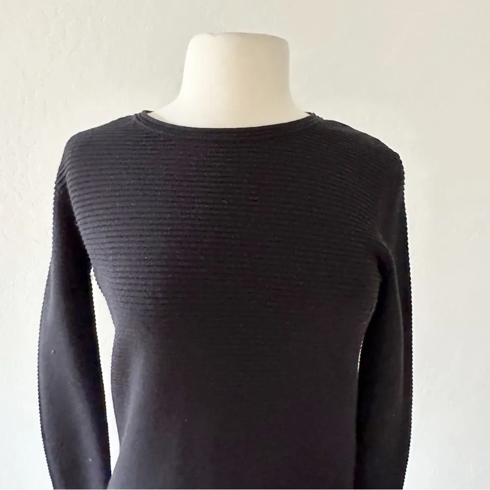 Wilfred Campanule Ribbed Silk Cashmere Blend Sweater Dress Black NWOT XXS - Image 3