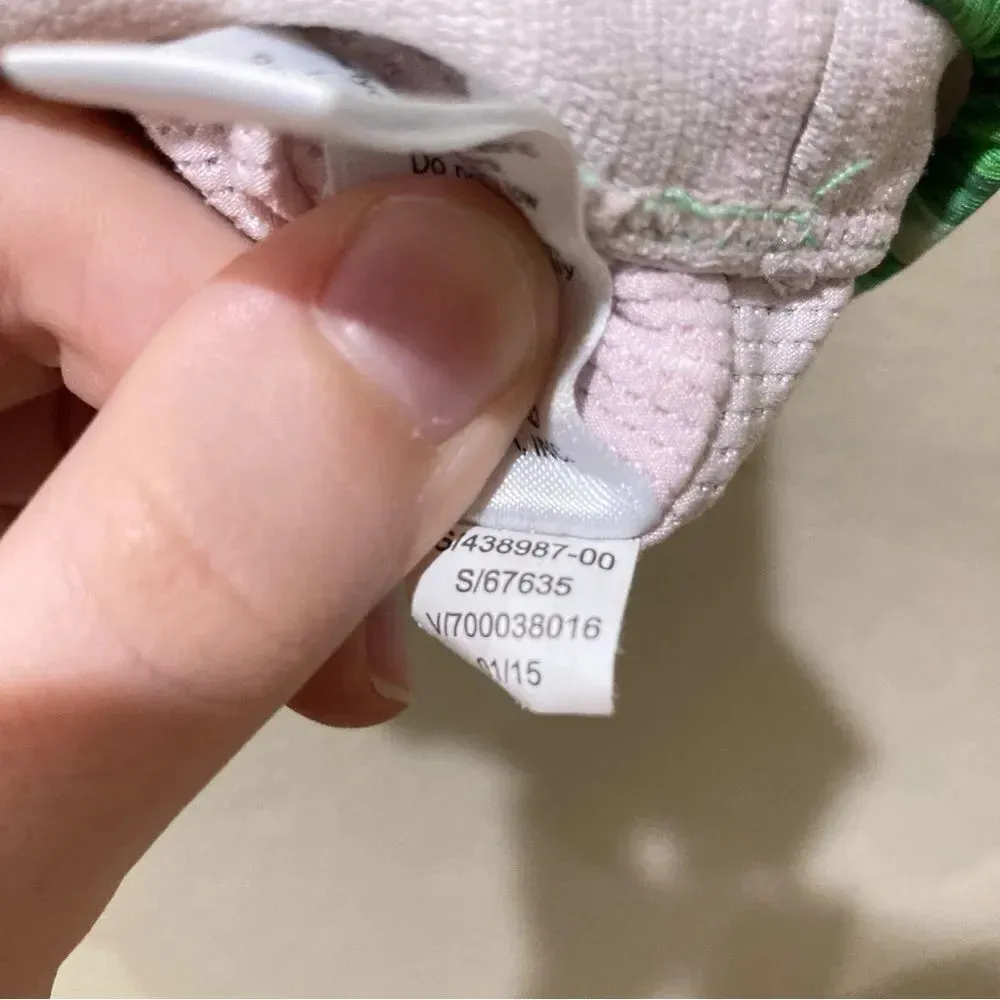 ATHLETA Wailea Sports Bra Full Focus Green Print Strappy Swim Top Size XS - Image 9