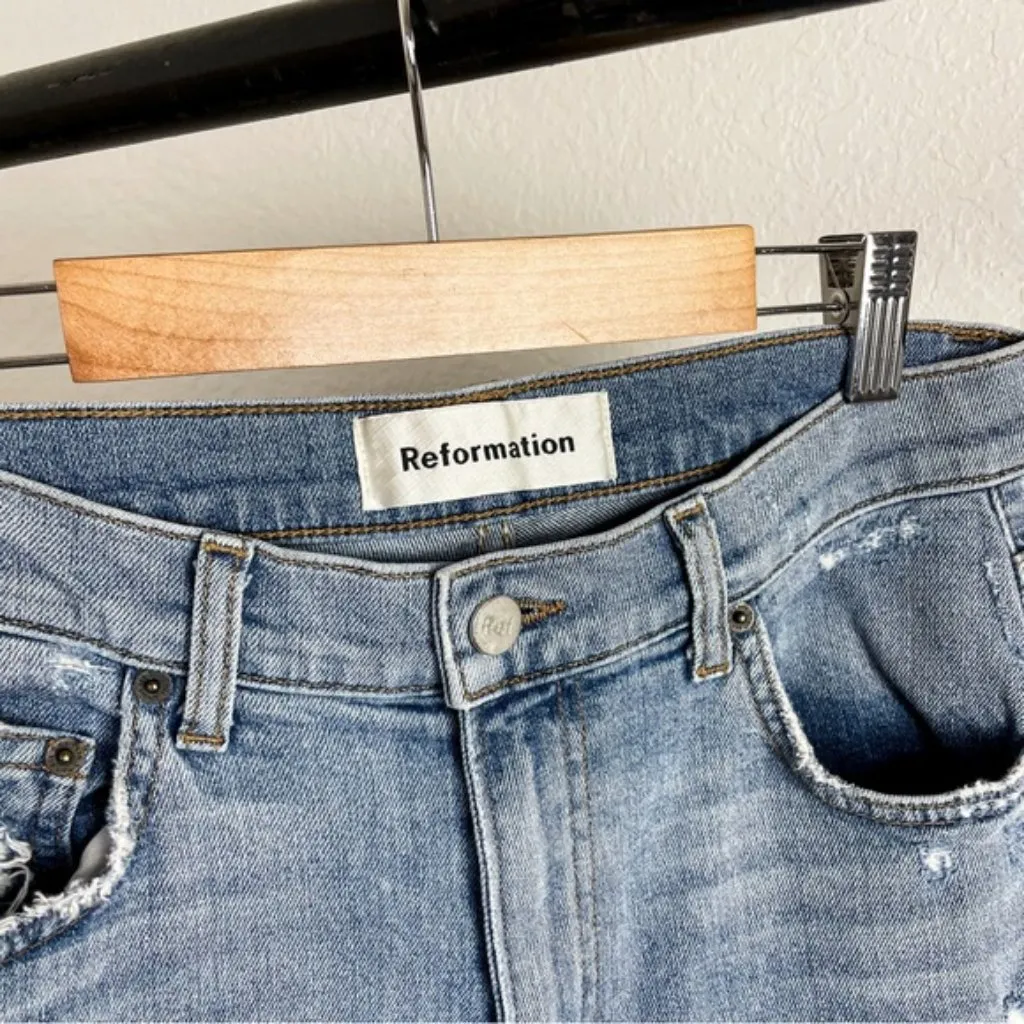 Reformation Hepburn High Rise Skinny Jean Size 26 in Ibiza - Image 6