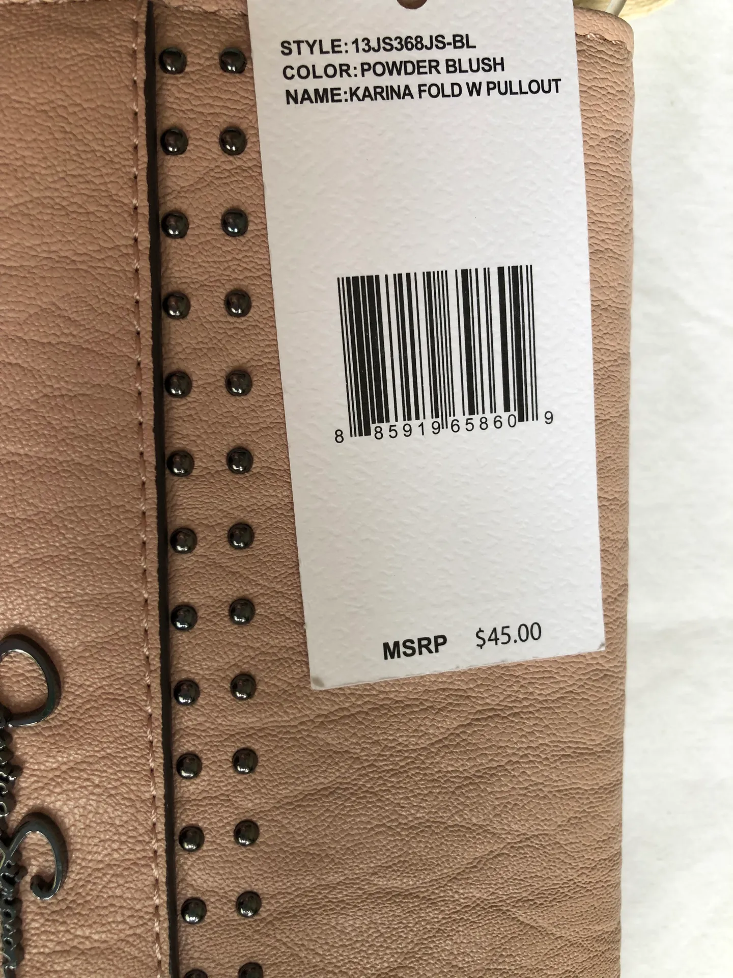 🆕Wallet Set 2 Piece Blush Pink Studded  - Image 8