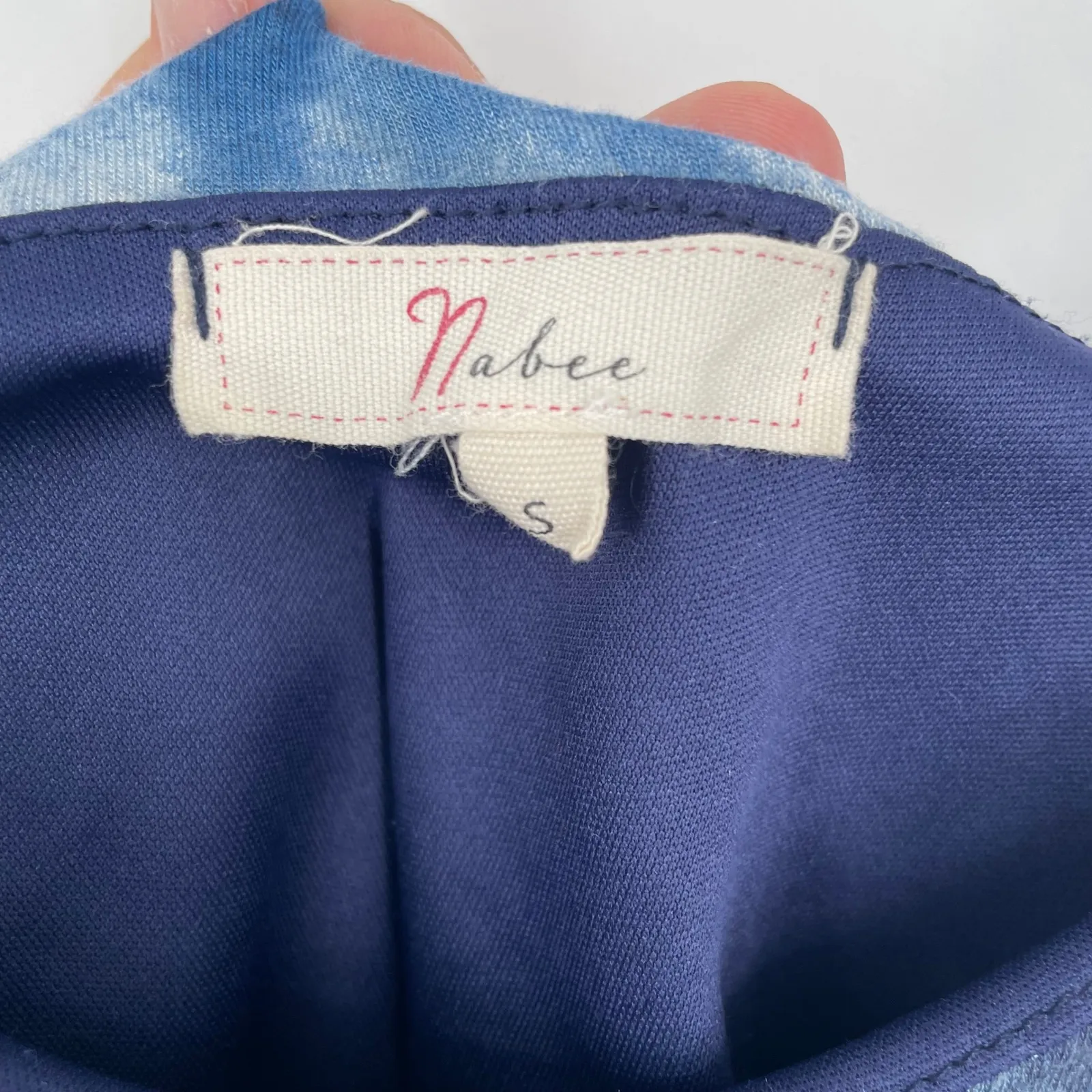 Nabee Tie Dye Cami Lace Trim Blue Tank Top Size Small - Image 3