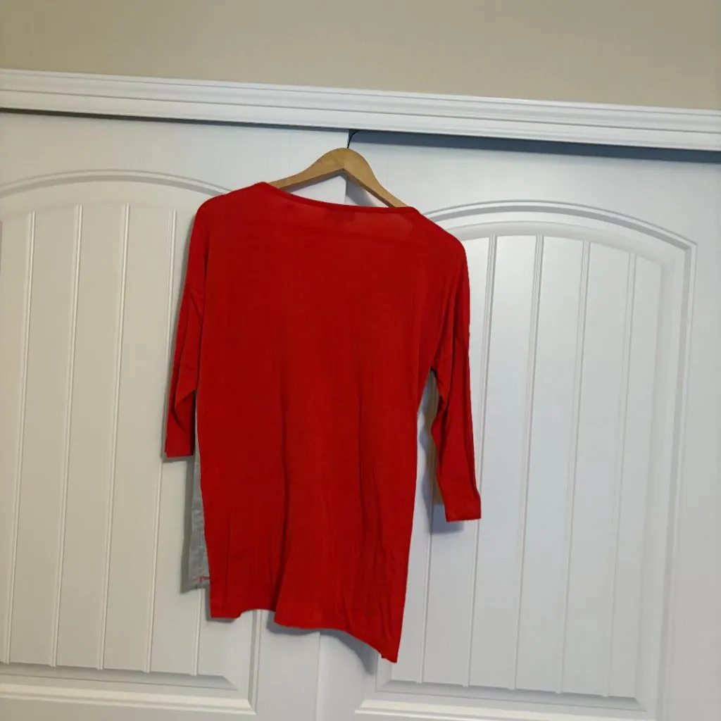 Nebraska Huskers Shirt Womens Small Gameday Couture Gray and Red 3/4 Sleeves - Image 3