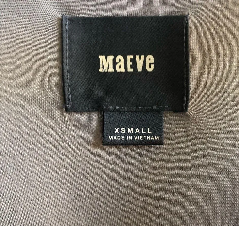 Anthropologie Maeve Dress Sleeveless Knit Midi Heather Grey Handkerchief Hem XS - Image 9