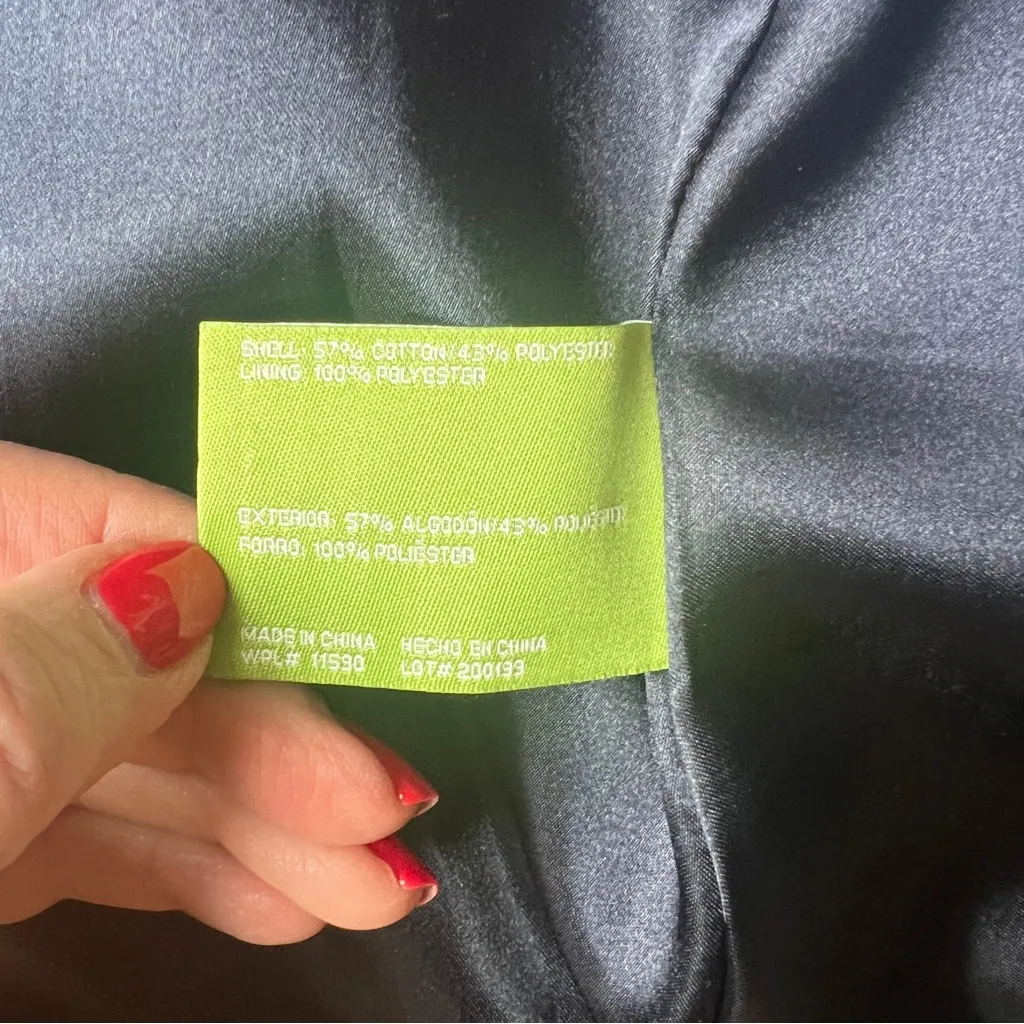 NWT Weatherproof Garment Co Trench Coat Rain Size Large Navy Blue Classic - Image 6