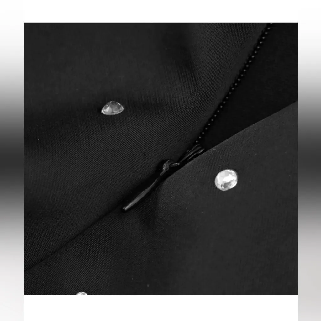 Zara NWT satin rhinestone black satin strapless bubble tube top holiday party - Image 11