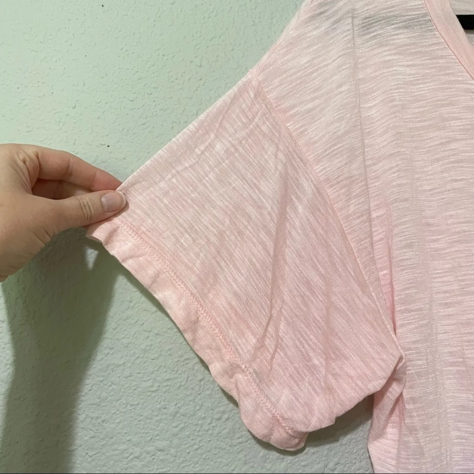 Blue Life Pink & Purple Ombré Pocket Tee Short Sleeve Knot Back Womens S Beachy - Image 3