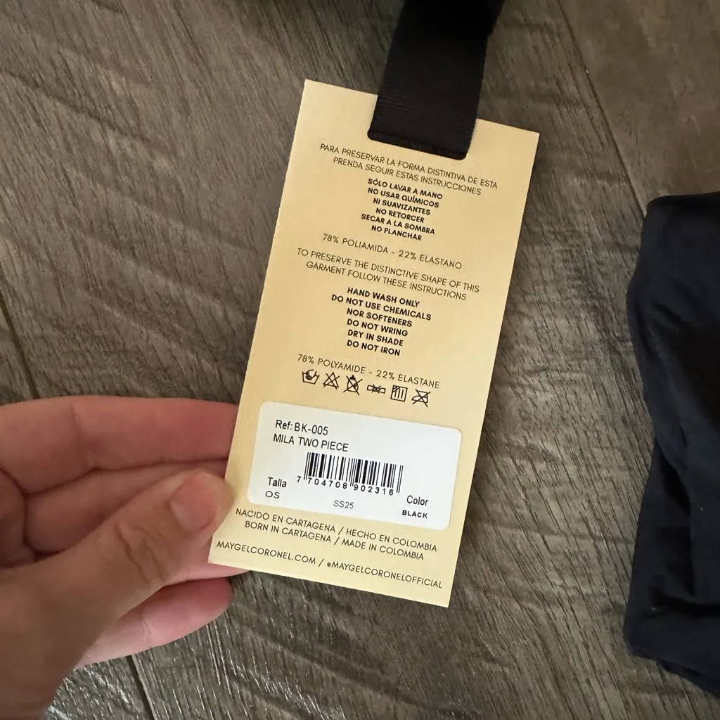 NWT Maygel Coronel Mila Two Piece Black OS - Image 5