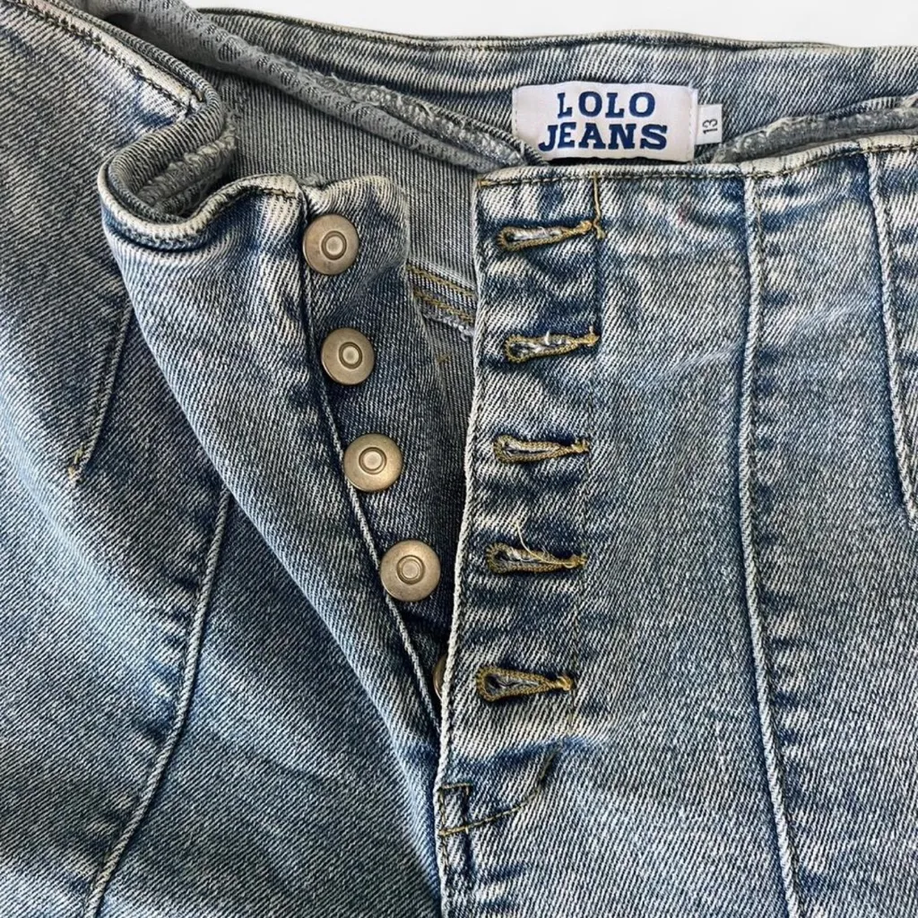 Women's High Rise Gray Jeans Blue Size 13 - Image 3