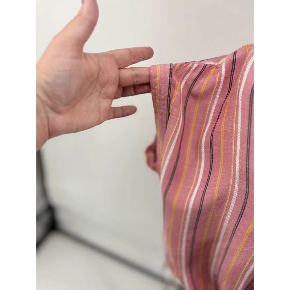 Kut From The Kloth Rebel Short Sleeve  Top Stripes Size Medium V-Neck Collar - Image 9