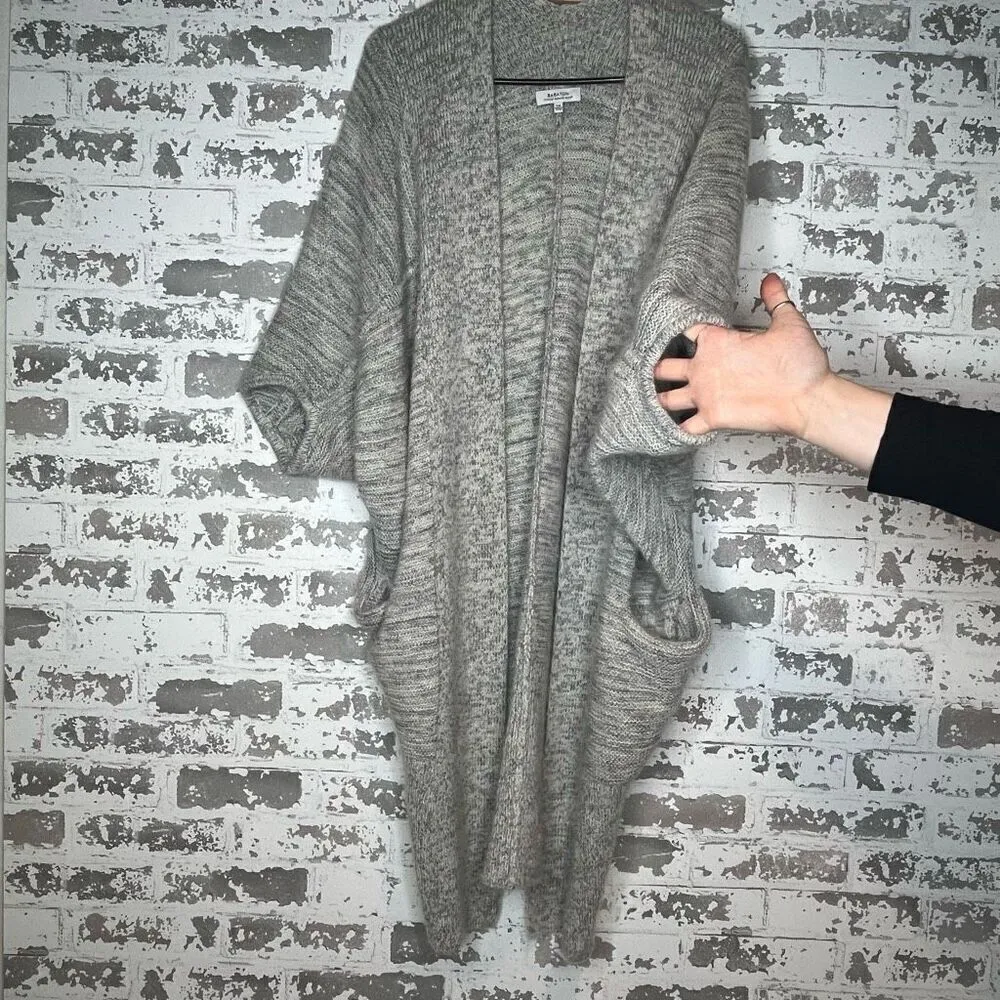 Babaton | women gray wool alpaca mohair blend sweater cardigan - Image 9