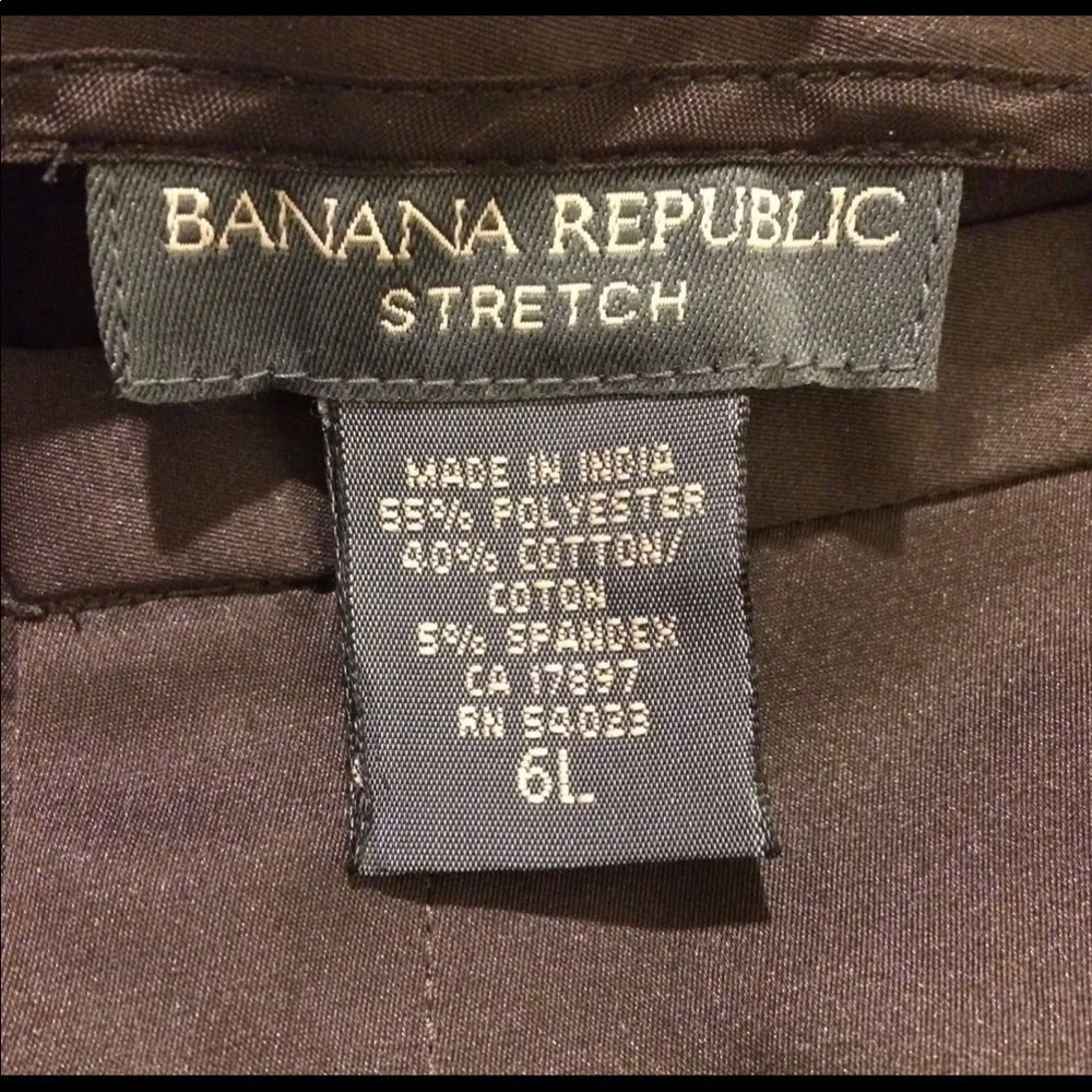 NWT Brown Stretch “Cotton Sateen” Flat Waist Pants Size 6L - Image 6