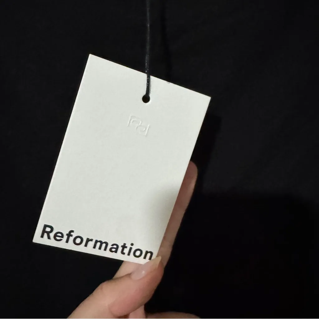 Reformation Lia Knit Dress Off the Shoulder Size L NWT - Image 9