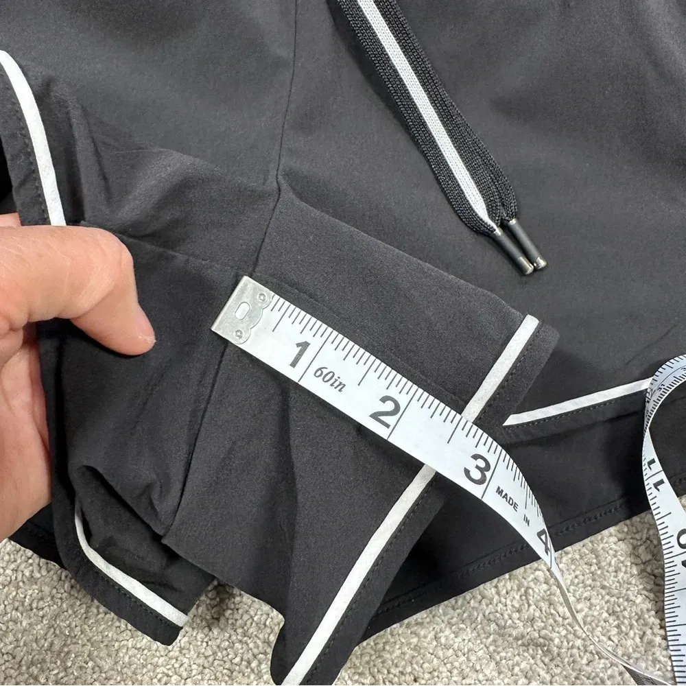 Athleta Colorblocked Brooklyn Shorts Mid Rise Drawstring Black White Size 0 - Image 13