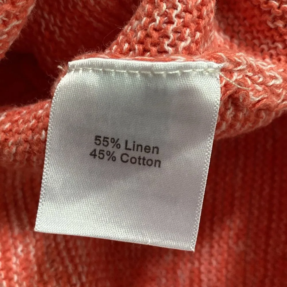 Norm Thompson knit linen/cotton short sleeve sweater - Image 3