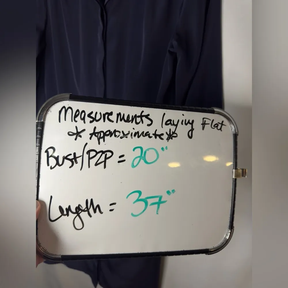 Banana Republic Shirt Dress in Navy- missing belt size 10 - Image 4