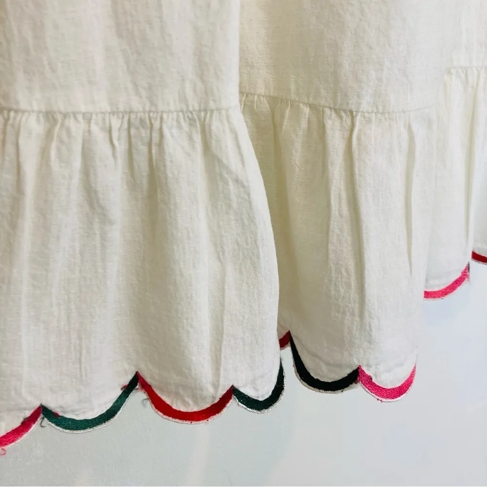 Raga Anthropologie embroidered and embellished summer mini dress. Size medium. - Image 4