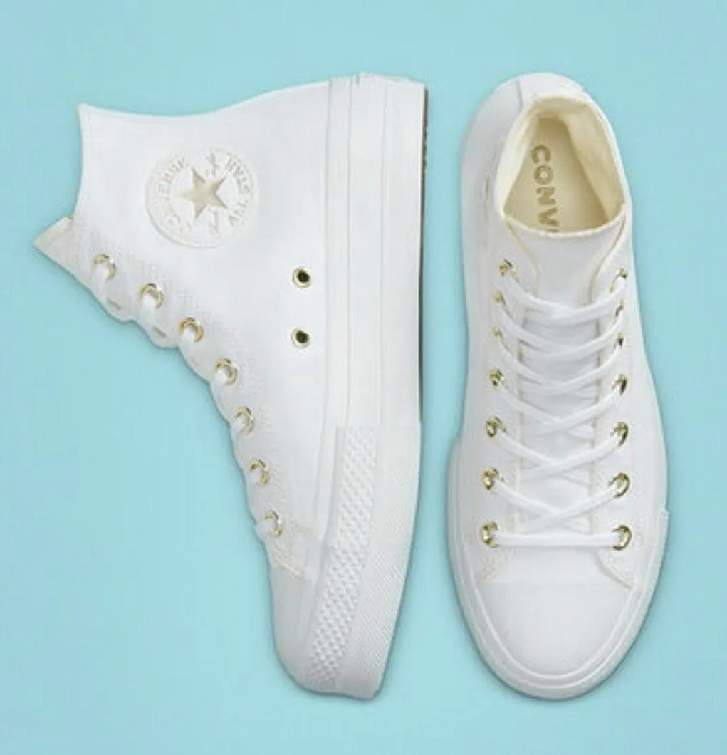 Converse White Platform High tops - Image 3