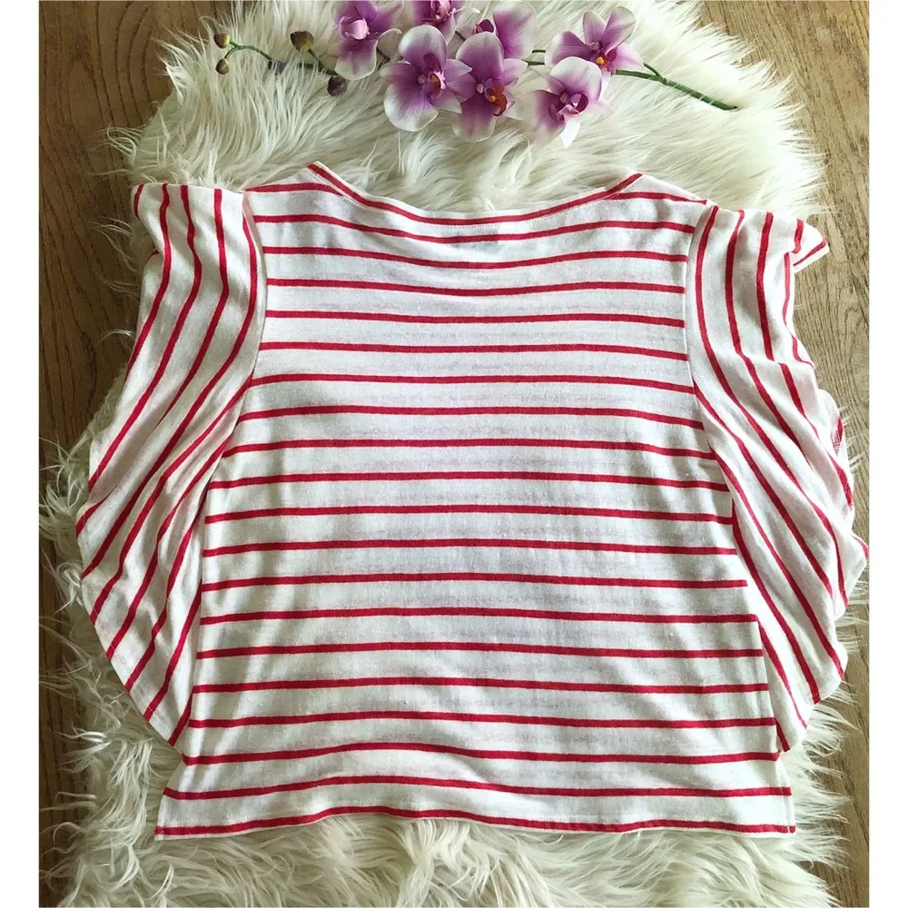 NWT Cupcakes and Cashmere Striped Ruffle Top - Image 3