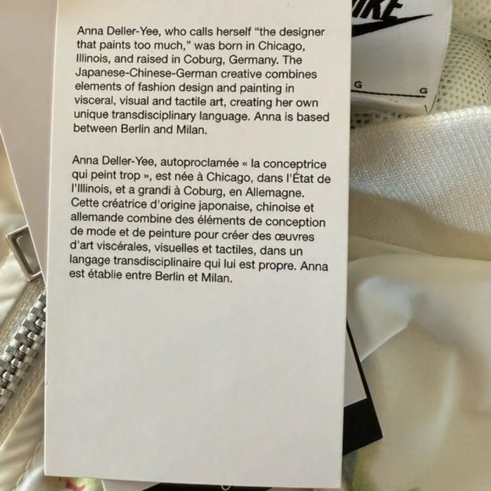 NIKE Sportswear Artist Collection Bomber Jacket Sail White Size L NEW - Image 12