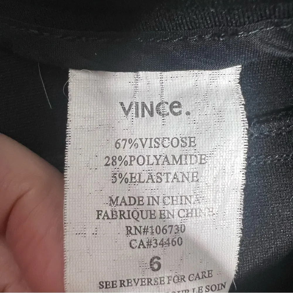 Vince Ponte Knit zip pocket skinny pants black moto sz 6 - Image 7