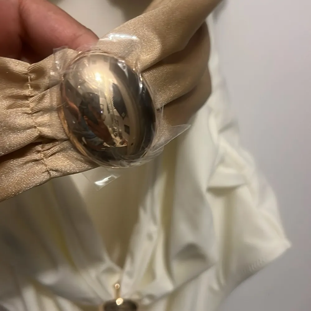 Chic Tan and Cream One Piece cut out design Swimsuit with Vintage Style M Size M - Image 7