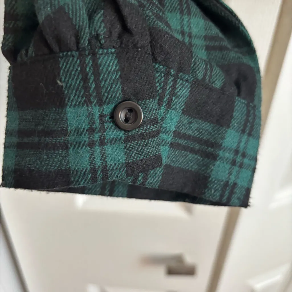 Plaid Green and Black Women's Top - Image 4