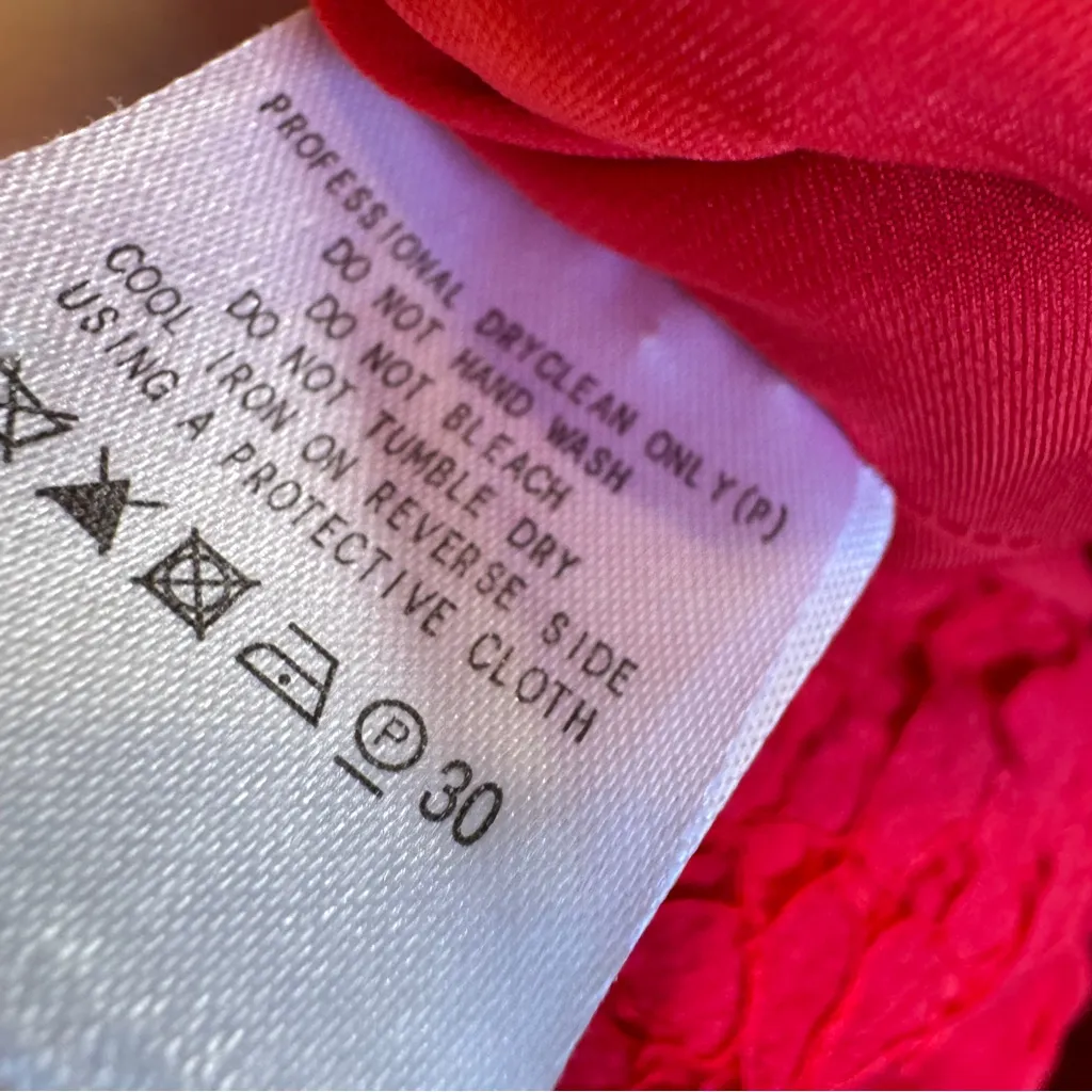 Fame & Partners Red Lace Babe Maxi Dress Womens 6 Prom Formal Gown High Slit - Image 10