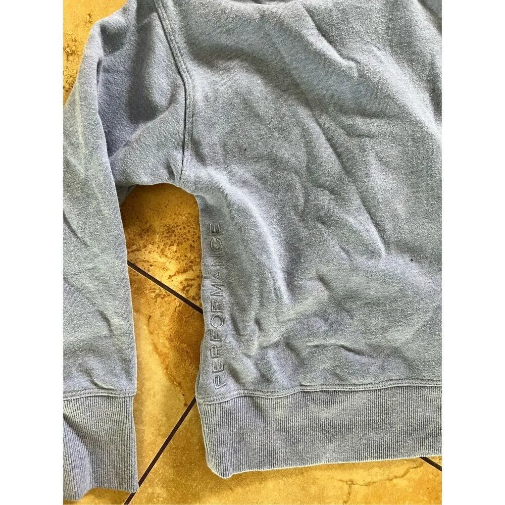 Calvin Klein Performance Heathered Light Blue Hooded Sweatshirt Hoodie Womens M - Image 5