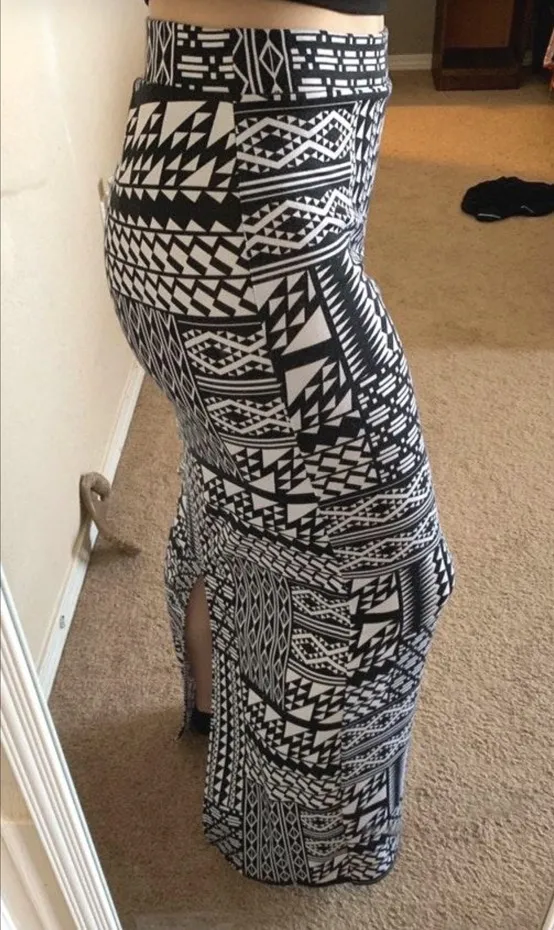 Tribal Aztec Maxi Skirt Multiple Size M - Image 2