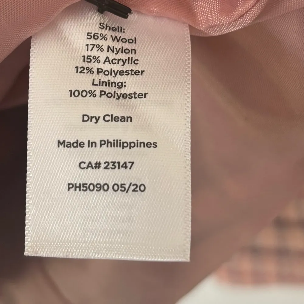 Talbots Classic Shetland Blazer Pink Plaid Wool Business Career Wear Formal - Image 13