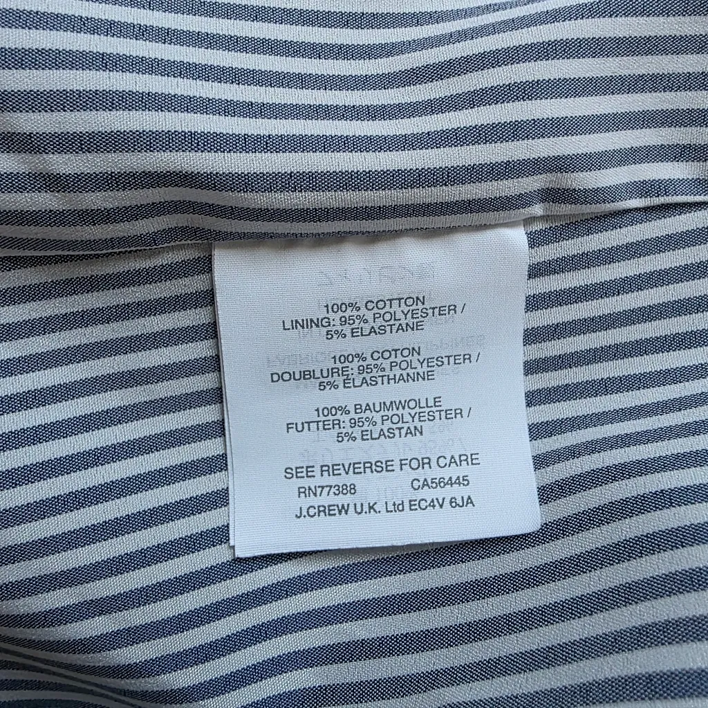 J. Crew Regent Blazer 100% Cotton Chambray Petite - Image 7