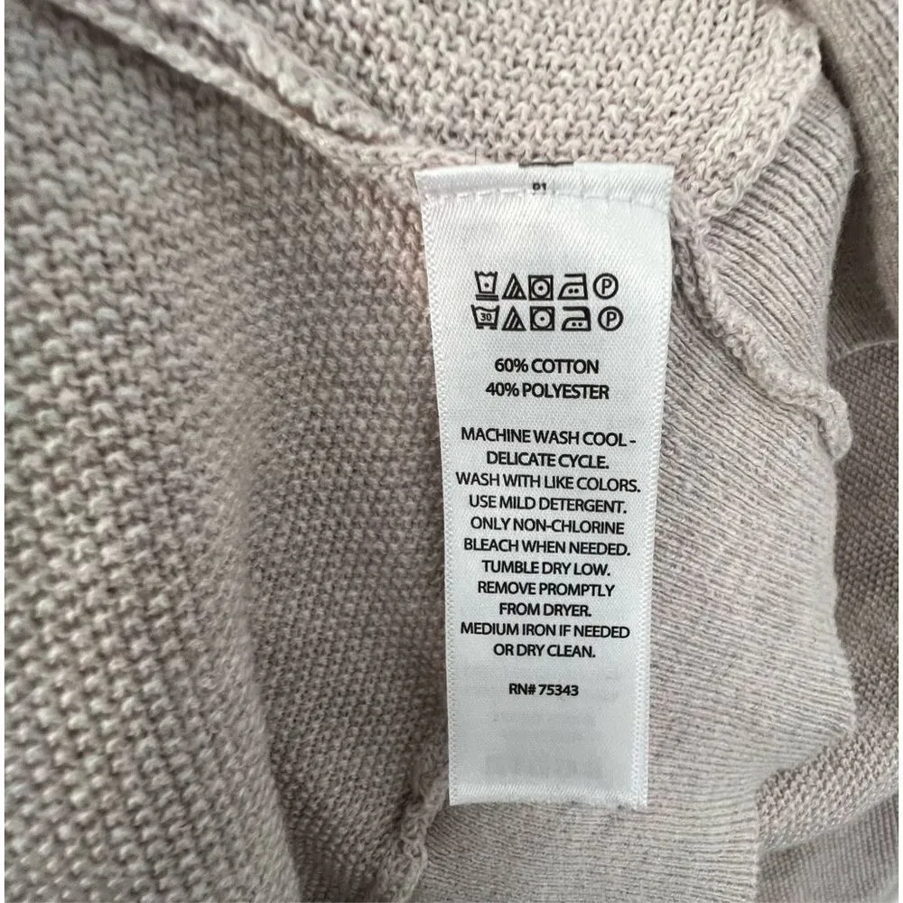 Cynthia Rowley  Lightweight Tan Oversized Sweater - Image 4