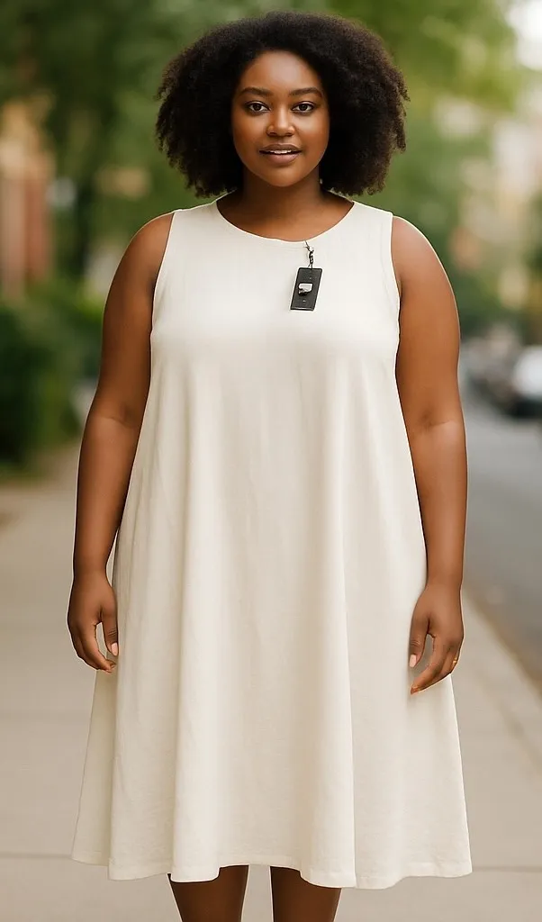 Seta T Sleeveless Dress Casual‎ Linen Blend Flowy Dress XL - Image 2