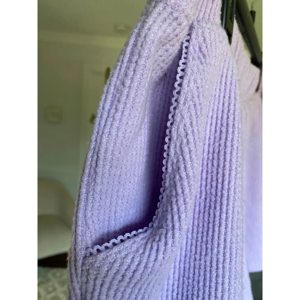 Aerie Waffle Knit Lounge Shorts Lilac Pastel Cozy Stretchy Boho Buttery Soft XL - Image 6