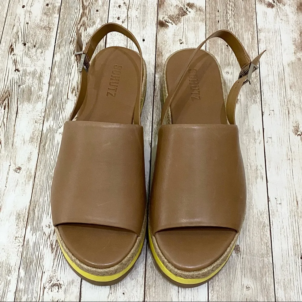 SCHUTZ Nude Sling back Espadrille Sandals 7.5 - Image 2