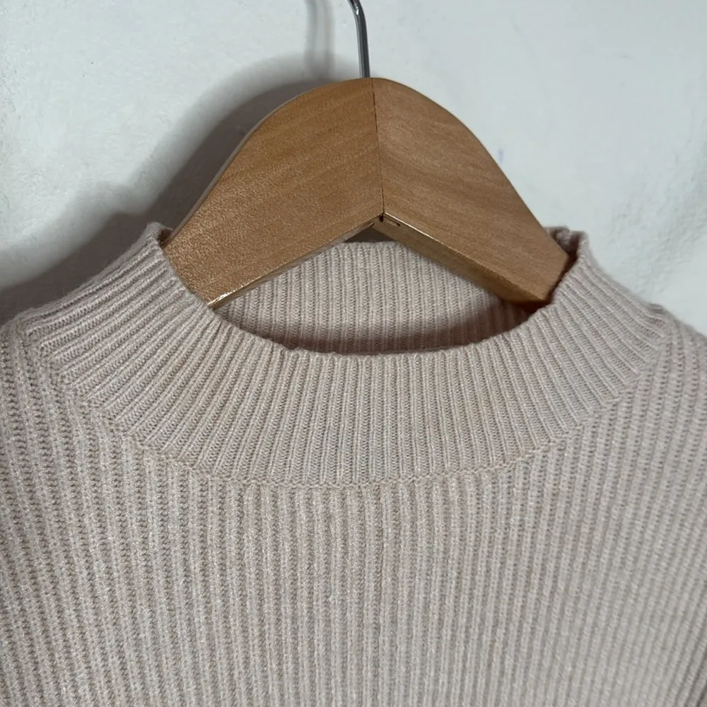 Lulus Eugenie Balloon Sleeve Mock-Neck Sweater Cream  Size M - Image 5