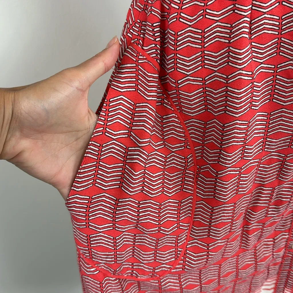 Anthropologie Maeve‎ Red Nautical Veronia Shirt Dress - Image 4