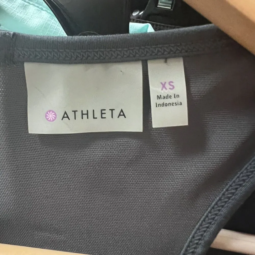 Athleta Floral Print Active Tank Adjustable Bottom Racerback Yoga Hippie Y2K XS - Image 8