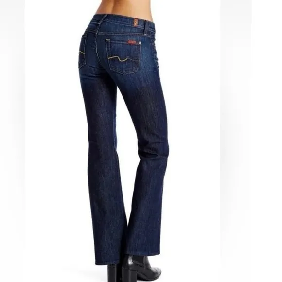 7 For All Mankind Low Rise Bootcut Jeans Size 32 NOUVEAUNYD Stretch AU075S42A - Image 2