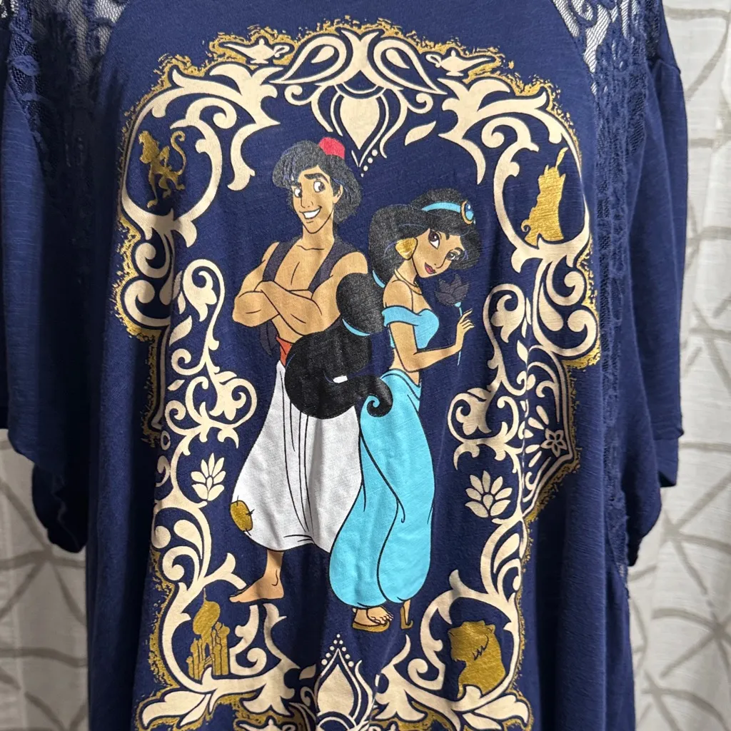 Torrid Disney Aladdin Princess Jasmine Short Sleeve T Shirt - Image 4