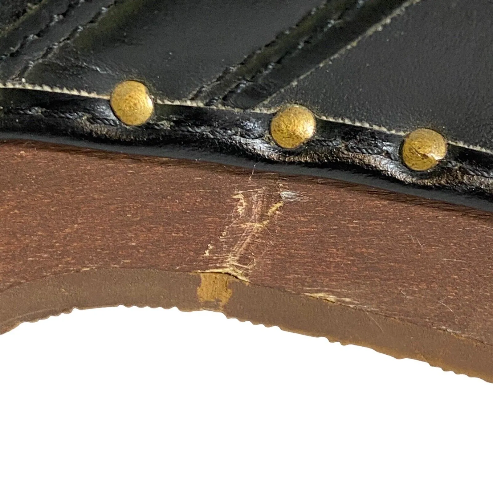 Berkemann Original Toeffler With Straps Rustic Wooden Clogs Calfskin Black Sz 9 - Image 7